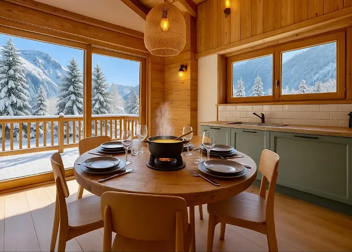 Sublime Semi Detached Facing The Mont Blanc Chalé *